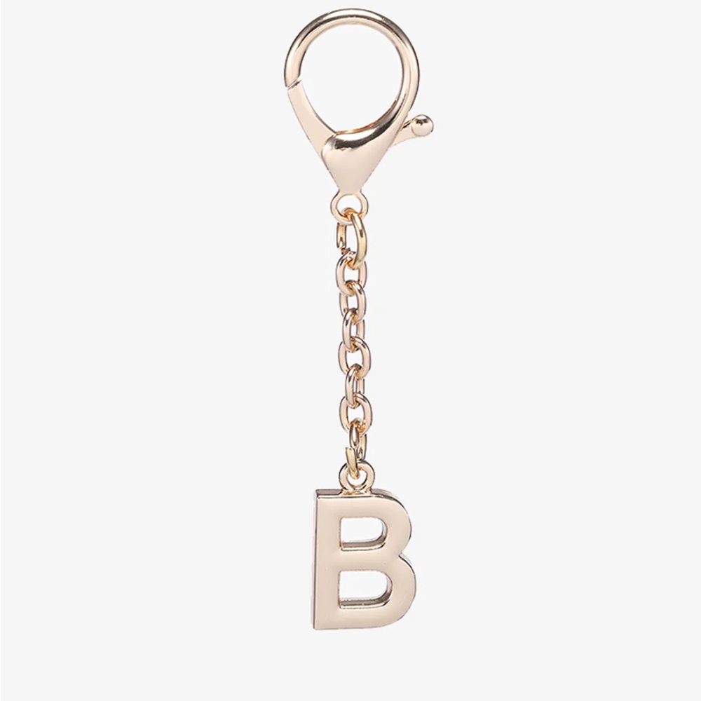 Chic Gold Letter Keychain Accessory